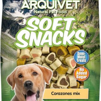 ARQUIVET Soft Snacks - Mix di cuori - 100 gr - Snack per cani a forma di cuore - Snack per cani - Alimento complementare