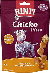 RINTI Chicko Plus - Cubo per formaggio con pollo, 12 x 80 g