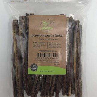 Paw Natural Deliziosi per cani, snack da masticare | 250 g di darm d'agnello | 100% senza glutine e cereali | intestino essiccato