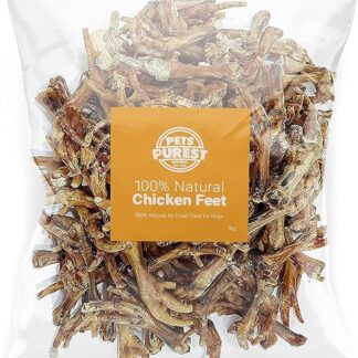 Pets Purest Zampe di pollo per cani - Snack per cani con zampe di pollo essiccate all’aria - Per tutte le età inclusi cuccioli e anziani - Snack crudi ipoallergenici senza glutine, cereali e lattosio