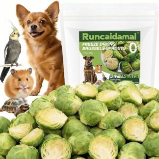 Cavoletti di Bruxelles Liofilizzati Naturali per Animali Domestici – Snack Monoingrediente, Ricco di Nutrienti e Basso in Calorie per Cani, Conigli, Uccelli, Tartarughe e Cavie 50g