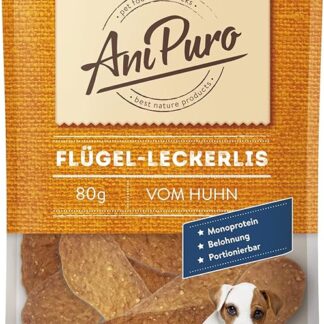 AniPuro - Delizioso snack di pollo di alta qualità e senza cereali, snack da solo una fonte di proteine animali, per cani grandi e piccoli, 80 g
