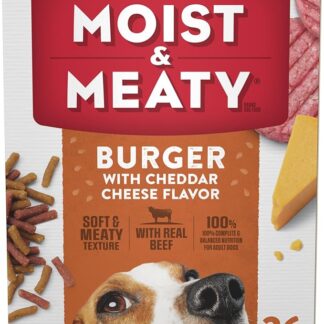 Purina Moist & Carnosa Dog Food, burger con formaggio Cheddar Flavor, 6.123,5 gram, confezione da 1