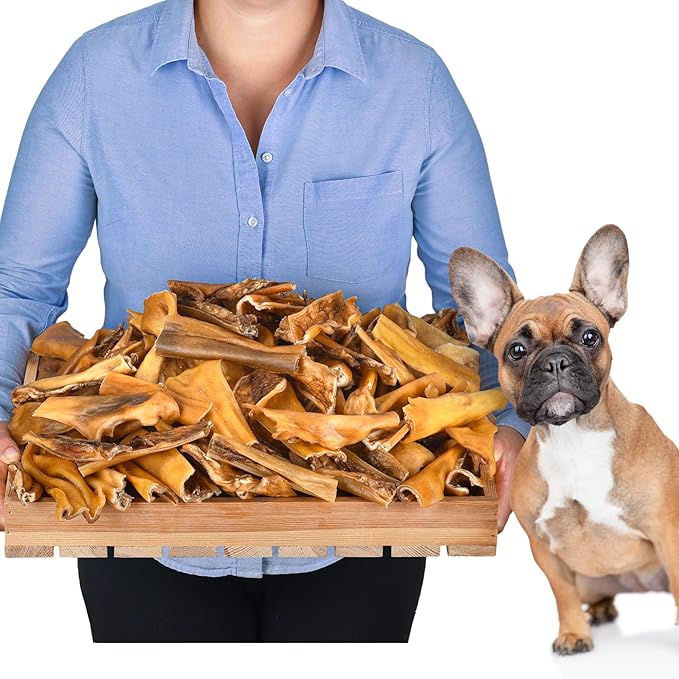 Cuoio capelluto di manzo per cani 12 cm 5 kg (circa 115-125 pezzi) | Snack da masticare essiccati di cuoio capelluto di manzo | 100% naturale | Essiccato all'aria | Senza cereali