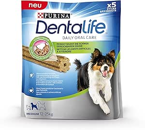 Purina DentaLife Snack per la cura dei denti per cani di media taglia, 115 g