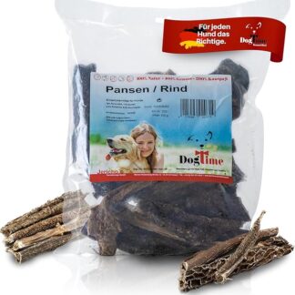 Dog Time, cibo per animali domestici, 500 g, essiccato, snack da masticare sano in 100% bovino, per cani, senza zucchero e additivi