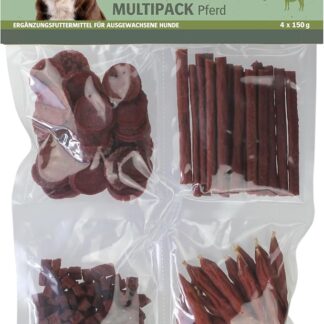 Thempa Snack da masticare Multipack di carne di cavallo per cani, 4 x 150 g, snack da masticare I dolcetti I ricompensa