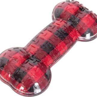 Wrangler Red Kabel Stampato TPR Bone Toy - Logo in rilievo (rosso)