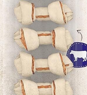 8in1 Delights Beef XS 7 Pezzi, Ossi Masticabili al Gusto di Manzo per la Pulizia dei Denti dei Cani di Taglia Toy