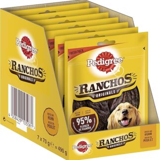 Pedigree, Ranchos Originals, Snack per Cani, 7 Confezioni da 70 g