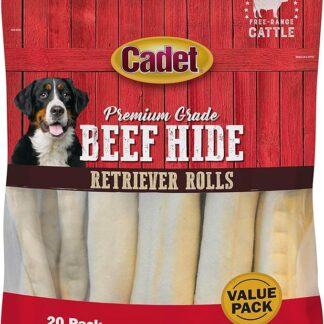 Cadet Rawhide Retriever Rotoli, 100% Manzo Rawhide Rotoli per Cani, 5 lb.