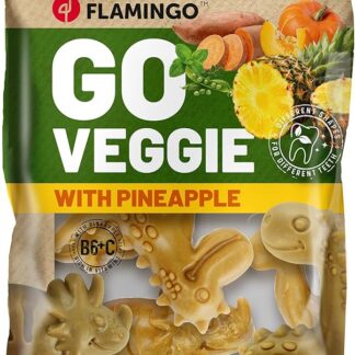 Bastoncini per cani – Snack Veggie Dino con Ananas Giallo – 120g – senza glutine – naturale – divertente e salutare