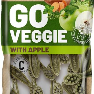 Bastoncini per cani – Snack Veggie Spazzolino con Mela Verde – 7,5cm – 120g – senza glutine – favorisce l’igiene dentale
