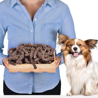 Beef Sausage - Spuntini per cani, 1 kg (circa 110 – 115 pezzi) | spuntini secchi all'aria | ricchi di proteine e senza cereali | a basso contenuto di grassi | spuntino ipoallergenico per tutte le