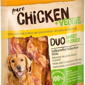 Vitakraft Chicken Veggie, bastoncini di patate dolci e pollo, snack per l’addestramento del cane, come premio (1x 80g)