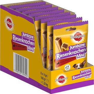 Pedigree Snack per cani di piccola taglia con manzo e pollame, 32 pezzi (8 x 4 pezzi)