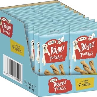 Frolic Rodeo Cani Snack, Confezioni da 6 Pezzi (18 X Mangime complementare Adulti – Cibo per Animali, 105 g (18er Pack), 1890 unità