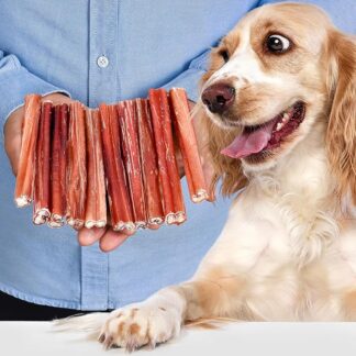 Peni di manzo per cani 12 cm Taglia M 10 pezzi (300g) | Snack da masticare naturali e inodori | Duraturi e senza cereali | 100% manzo | Per cani di taglia media