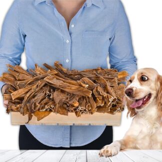 Pelle di capriolo con pelliccia per cani, 1 kg (circa 50 – 55 pezzi) | Articoli da masticare essiccati in REH | essiccati all'aria, a basso contenuto di grassi, senza cereali | Monoproteina | Prodotto