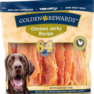 Golden Rewards Jerky Recipe Dog Treats (Chicken Jerky, 64 oz, 1 pacchetto)