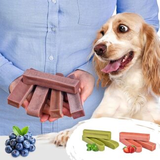 Spuntini naturali per cani M – 5 pezzi | spuntino al formaggio | sapore di mirtillo | basso contenuto di grassi | lunga durata | sano