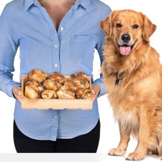 Ginocchia di manzo per cani, 10 pezzi (1,5 kg), spuntini naturali a lunga durata, trattamento dentale ipoallergenico, snack a basso contenuto calorico per ossa da masticare