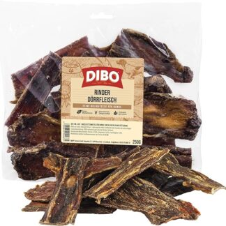 DIBO DIBO - Carne essiccate, sacchetto da 250 g, snack naturale o dolcetti per cani, articoli da masticare di qualità senza prodotti chimici