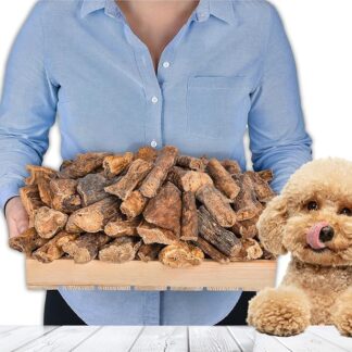 Polmone per cani da 1 kg (circa 53 – 58 pezzi) | Prodotto naturale essiccato in 100% bovino | Facile da digerire e basso contenuto di grassi | Senza additivi