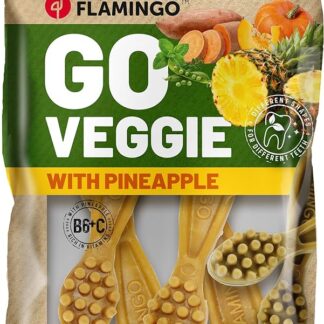 Bastoncini per cani – Snack Veggie Spazzolino con Ananas Giallo – 12,5cm – 160g – senza glutine – favorisce l’igiene dentale