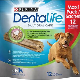PURINA DENTALIFE Maxi snack per cani per la cura dentale, riduce la formazione di tartaro e l'alitosi, pollo, cani di grossa taglia, confezione da 1 (1 x 426 g)