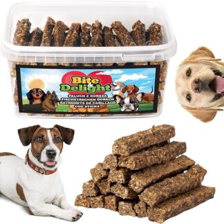 Bite & Delight 1500g Stick di Merluzzo per Cani - Snack Naturale al Pesce per Cani, Gusto Intenso, Leccornie per Cani a Base di Pesce