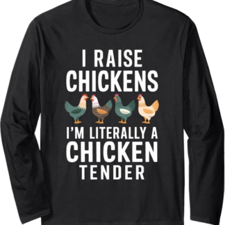 Sono letteralmente un tenero e divertente amante del pollo Maglia a Manica