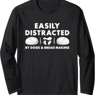 Baker facilmente distratto da cani e panificazione Maglia a Manica