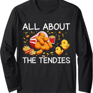 Divertenti pepite di pollo Nugget Love Fast Food Tendies Maglia a Manica
