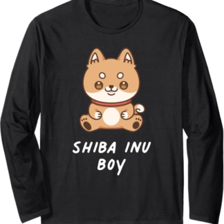 Shiba Inu Ragazzo Kawaii Cane Giapponese Amante dei cani Maglia a Manica