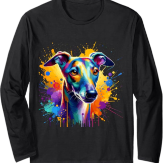 Splash Art Whippet Whippets Maglia a Manica