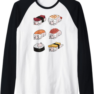 Sushi Barbone Cane Maglia con Maniche Raglan