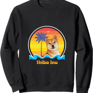Vintage Sunset Dog Shiba Inu Felpa