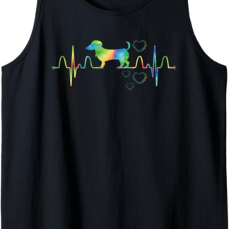 Battito Cardiaco Cane Domestico Dog Tie Dye Bassotto Canotta