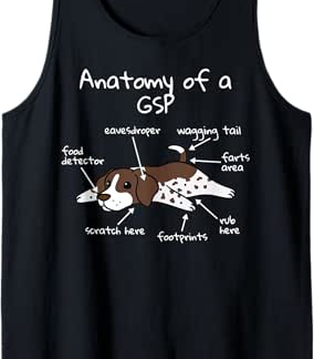 Anatomy Of A Pointer Tedesco A Pelo Corto Cane Canotta