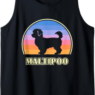 Cane Maltipoo Vintage Sunset Canotta