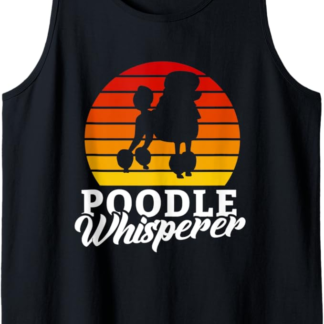 Poodle Whisperer Vintage Poodle Lover per proprietari di cani Canotta