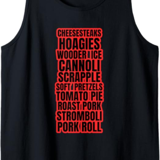 Cibi preferiti di Philadelphia Philly Cheesesteaks Wooder Ice Canotta