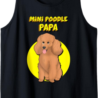 Mini barboncino Papa Red Miniature Poodle Dog Father Canotta