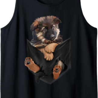 Cucciolo Cane Pastore Tedesco Marrone Canotta