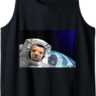 Dog in Space Border Terrier Canotta