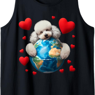 Barboncino Cane Terra Giorno Abbraccio Amore Proprietario Abbracciare Pianeta Amante Mamma Canotta