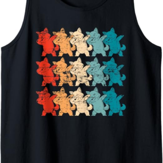 Retro Anime Kawaii Amante Dei Cani Animale Dabbing Shiba Inu Canotta