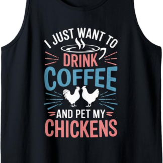 Bere caffè e animali domestici i miei polli divertente amante dei polli Canotta