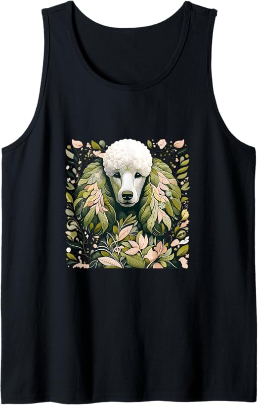 Illustrazione botanica della natura del cane barboncino standard Canotta